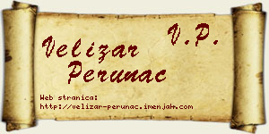 Velizar Perunac vizit kartica